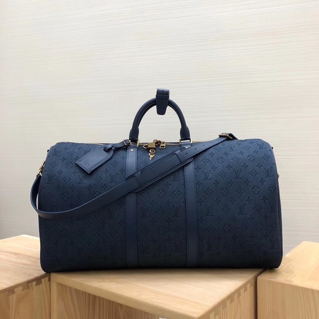 Louis vuitton original KEEPALL BANDOULIERE 50 M44644 Navy JH00974dV68