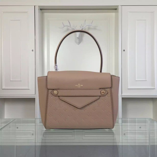 Louis Vuitton original leather embossing tote bag 50438 pink JH01084dC47