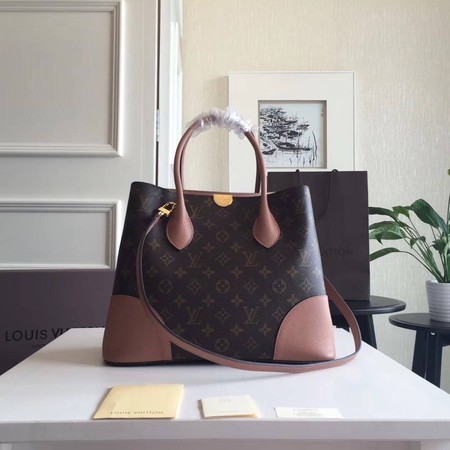 louis vuitton original Leather Monogram Canvas Tote Bag M41596 pink JH00492Oj66