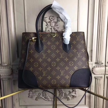 louis vuitton original Leather Monogram Canvas Tote Bag M41597 black JH00436WA48