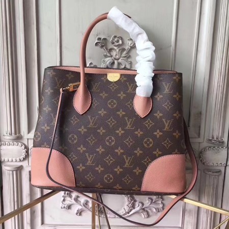 louis vuitton original Leather Monogram Canvas Tote Bag M41597 pink JH00437qL41