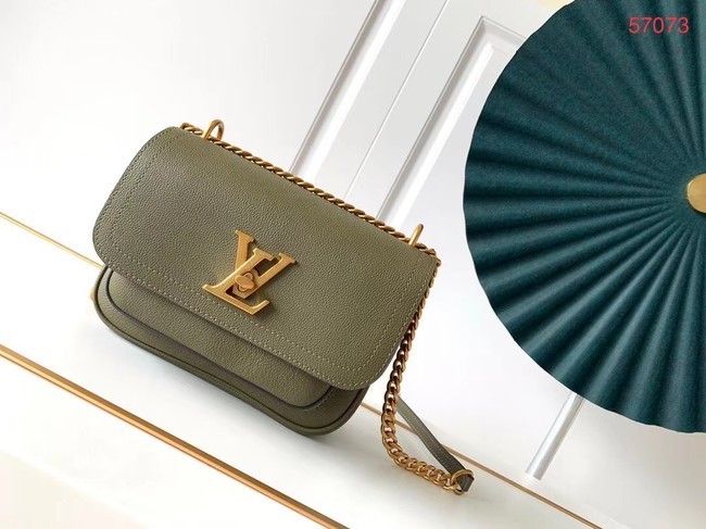 Louis Vuitton Original Lockme chain small handbag M57067 Khaki green JH00380Nm15