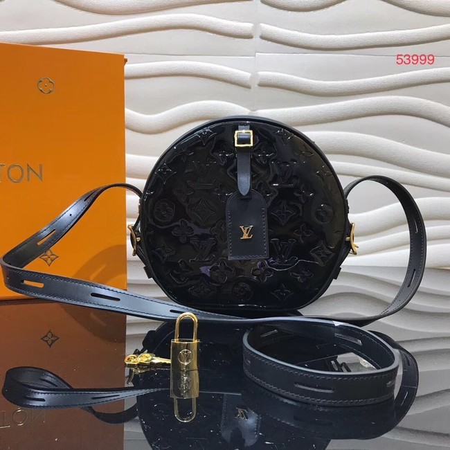 Louis vuitton original Monogam vernis BOITE CHAPEAU SOUPLE M53999 black JH01062pi25