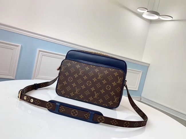Louis vuitton original monogram canvas Shoulder Bag M51478 blue JH00810RR94
