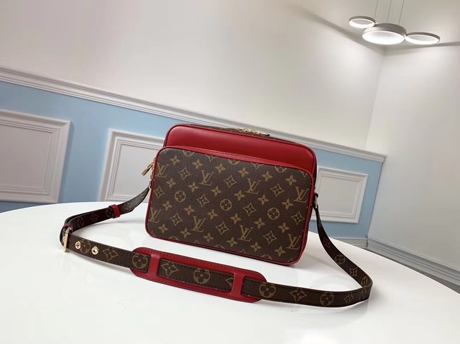 Louis vuitton original monogram canvas Shoulder Bag M51478 red JH00811LJ17