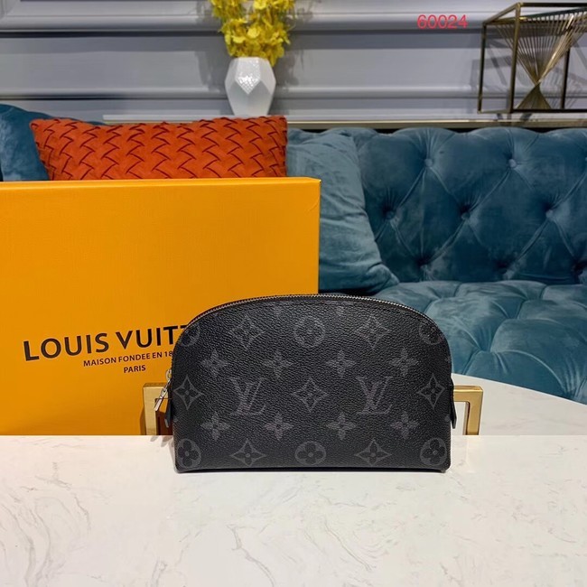 Louis vuitton original Monogram COSMETIC POUCH PM M52030 black JH00922RI33