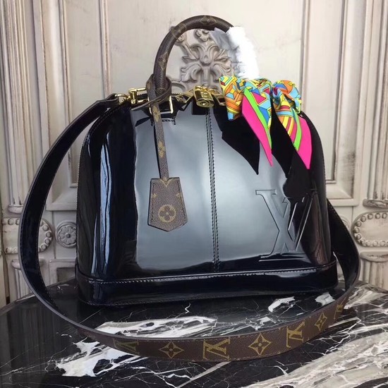 Louis Vuitton Original Monogram Vernis Tote Bag 54395 black JH00127JB76