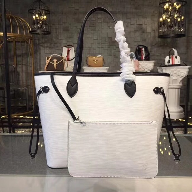 Louis Vuitton Original Neverfull Epi Leather M54185 white JH01876vD13