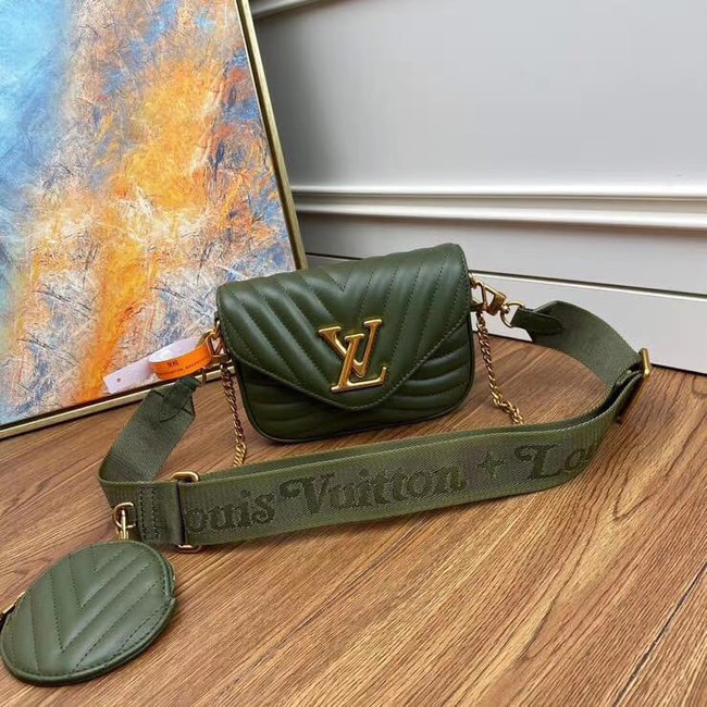 Louis Vuitton Original NEW WAVE MULTI-POCHETTE M56461 green JH00400fK95
