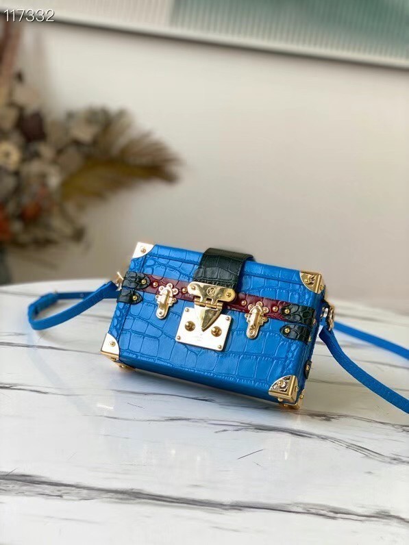 Louis vuitton original PETITE MALLE N92049 blue JH00074ym68