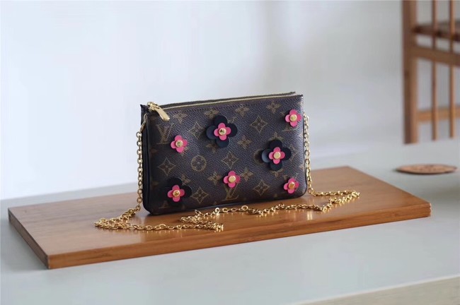 Louis Vuitton Original POCHETTE DOUBLE ZIP M63905 black JH01314dC47