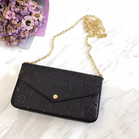 Louis Vuitton Original pochette felicie monogram empreinte shoulder bag M64064 black JH00392Pe30