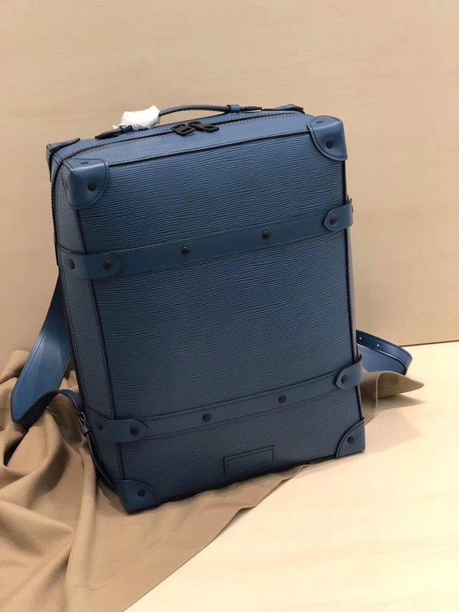 Louis vuitton original SOFT TRUNK Backpack M44752 blue JH00768qx37