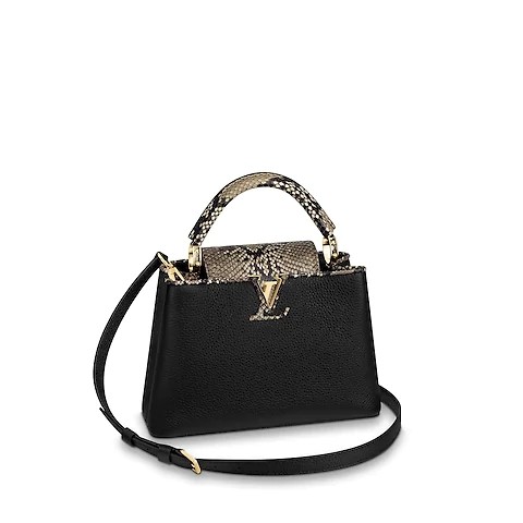 Louis Vuitton Original Taurillon leather CAPUCINES BB M95509 black JH00732lu18