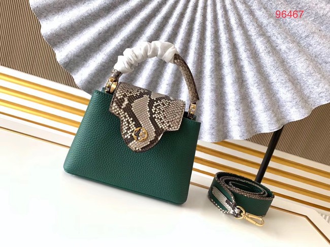 Louis Vuitton Original Taurillon leather CAPUCINES BB M95509 green JH00728dA83