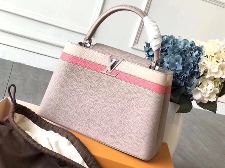 Louis vuitton original taurillon leather Capucines M48864 gray JH00498dA83