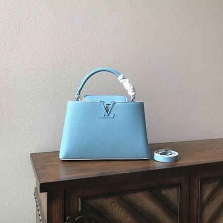 Louis vuitton original taurillon leather Capucines M48864 sky blue JH00335bR82