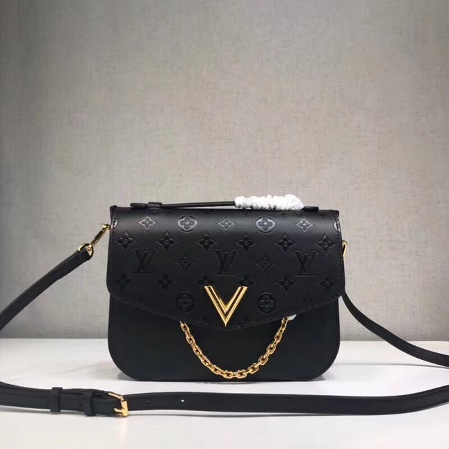 Louis Vuitton original VERY MESSENGER leather M53382 black JH01802Pe30
