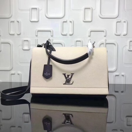 Louis vuitton soft original calf leather LOCKME BB Bag M50250 Cream With black JH00275jX53