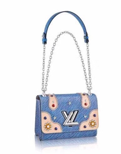 louis vuitton TWIST Original leather Shoulder Bag 50272 blue JH00636eq83