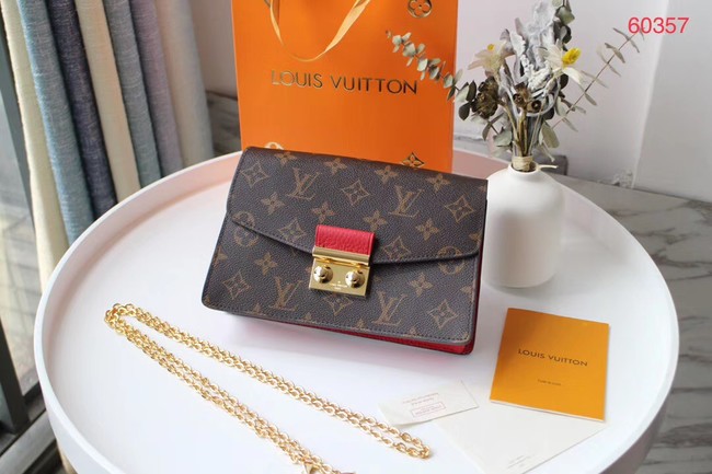New Louis Vuitton Monogram Canvas Original Chain bag M60357 red JH00568Dx33