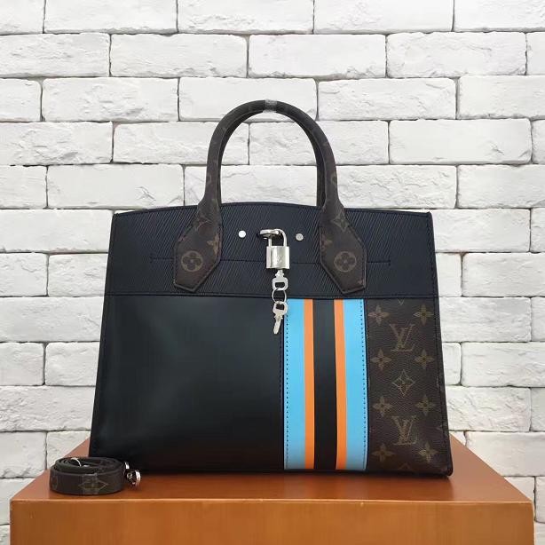 Replica Fashion 2017 louis vuitton imported leather city steamer mm m42526 blue JH00761BC48