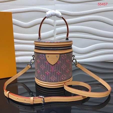 Replica Fashion Louis Vuitton Cannes Blue Monogram Pop Print Original Leather M55457 Pink JH00890Wi77