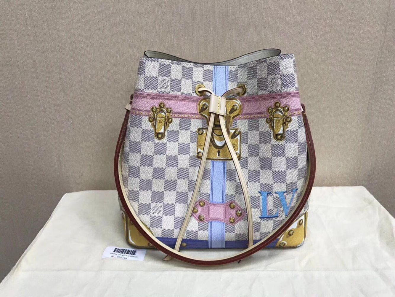 Replica Louis vuitton Damier Azur Canvas original bag neonoe M44020 JH00210ap60