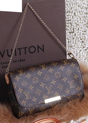 Replica Louis Vuitton Monogram Canvas Favorite MM Shoulder Bag M40718 JH01353oV69