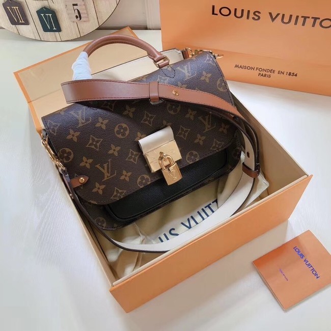 Replica Louis Vuitton Monogram Canvas Original Leather VAUGIRARD M44354 black JH00761QF99