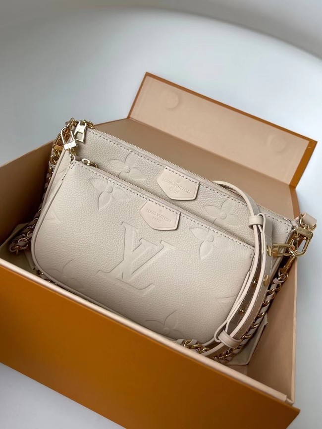 Replica Louis Vuitton Monogram Empreinte Original Leather M44823 Cream JH00162eG43