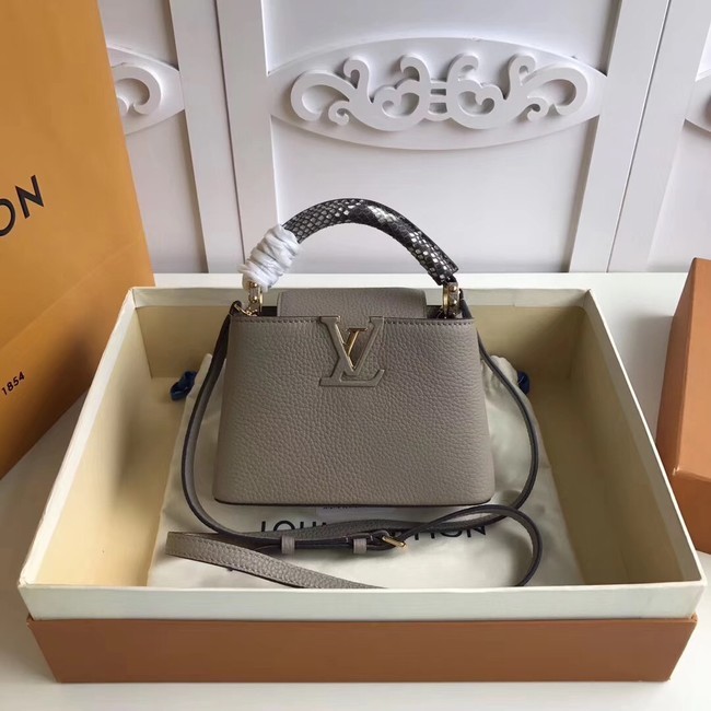 Replica Louis vuitton original CAPUCINES MINI N94047 grey JH01538Pn74