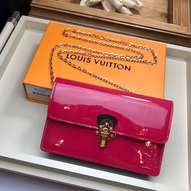 Replica Louis Vuitton Original CHERRYWOOD CHAIN WALLET M63306 rose JH01342eG43