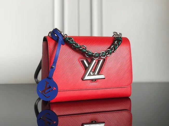 Replica Louis vuitton original epi leather TWIST MM M52506 Coquelicot JH01620ap60