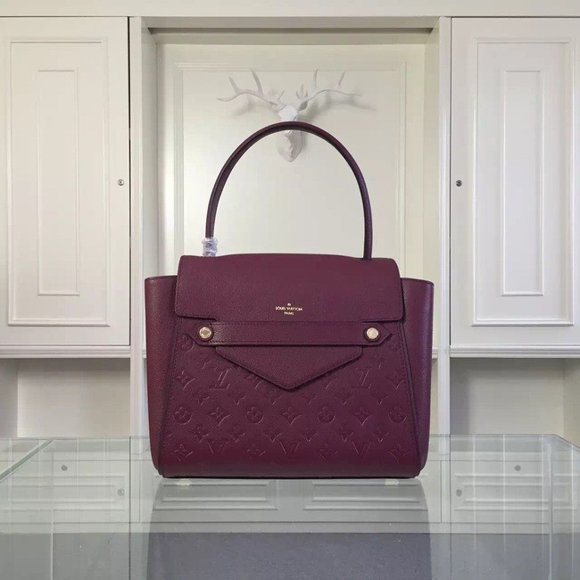 Replica Louis Vuitton original leather embossing tote bag 50438 purple JH01078GC56