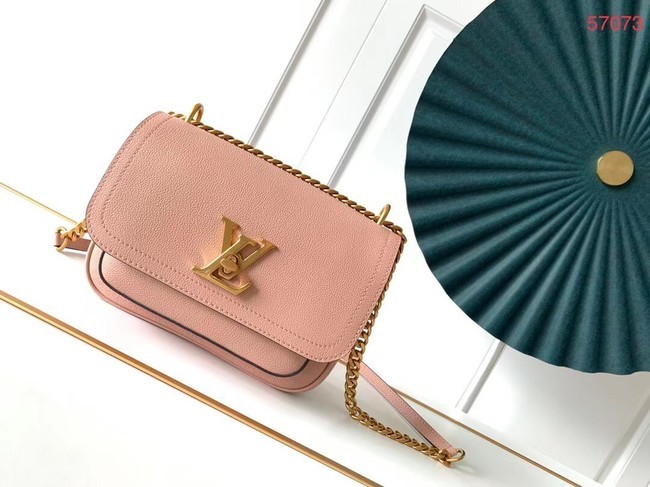 Replica Louis Vuitton Original Lockme chain small handbag M57067 pink JH00382TH29