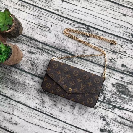 Replica Louis vuitton original monogram canvas pochette felicie M61276 JH00244HV92