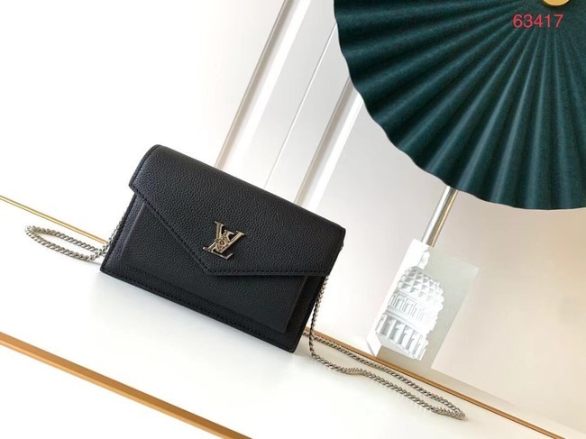 Replica Louis Vuitton Original MYLOCKME Chain Bag M63471 black JH00378wU61