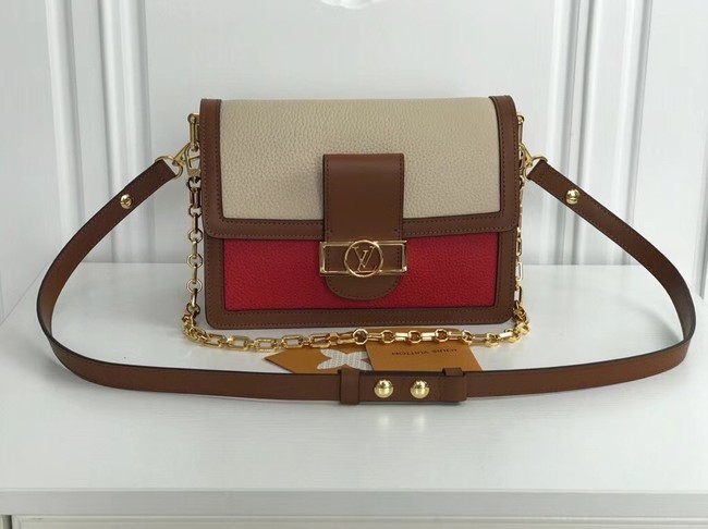 Replica Louis Vuitton original SAINT SULPICE PM M44391 apricot with red JH01469aG64