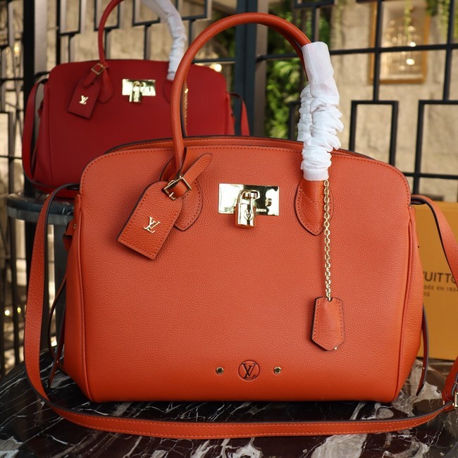 Replica Louis Vuitton Veau Nuage Leather Milla MM M51685 orange JH01420kq23