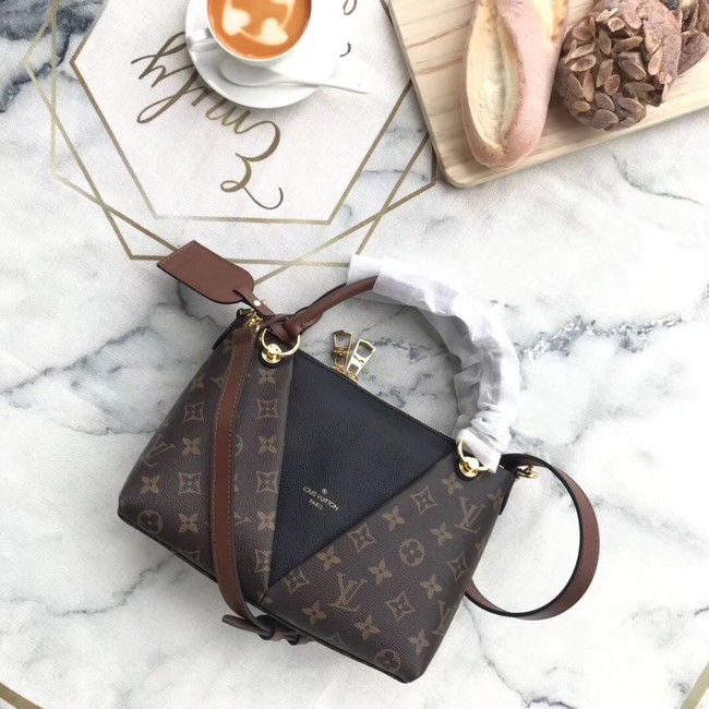 Replica Top Louis Vuitton Monogram Canvas original V TOTE BB M43966 black JH01690kC46