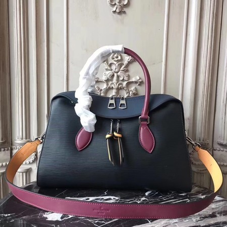 Replica Top Louis Vuitton original Epi Leather TUILERIES TOTE 53544 black JH00139Rc30
