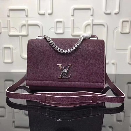 Top Knockoff Louis vuitton soft original calf leather LOCKME BB Bag M50250 purple JH00279Pd13