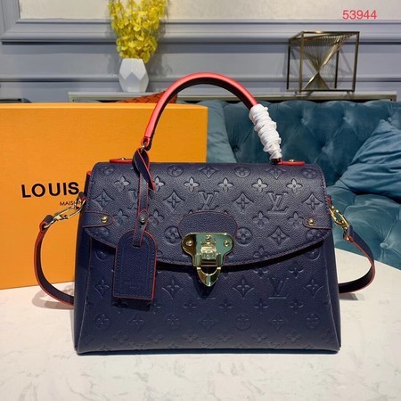 Top Louis Vuitton Georges MM Monogram Empreinte Original Leather M53944 Navy JH00891GK50
