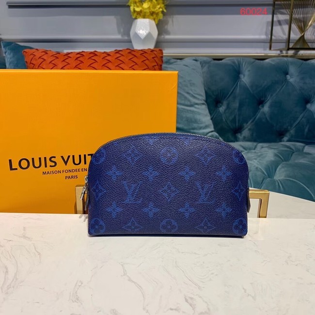 Top Louis vuitton original Monogram COSMETIC POUCH PM M52030 blue JH00920zq44