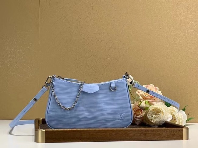 Top Replica Louis vuitton Original EASY POUCH ON STRAP M80479 Bleu Celeste Blue JH00210Qt73