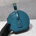 AAA Louis Vuitton original Croco Leather petite boite chapeau M43516 blue JH00406bB27