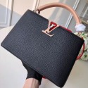 Best Louis Vuitton CAPUCINES PM M51814 black&pink&red JH01392Yd28