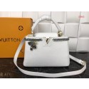 Best Louis Vuitton Original Leather CAPUCINES PM M52963 White JH00874aU87