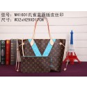 Cheap 2015 louis vuitton neverfull mm monogram v m41602 blue JH01168Ky58